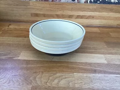 Buy Vintage Hornsea Set 4 Hornsea Ebony Cereal Bowls Rare Set 2 • 22£