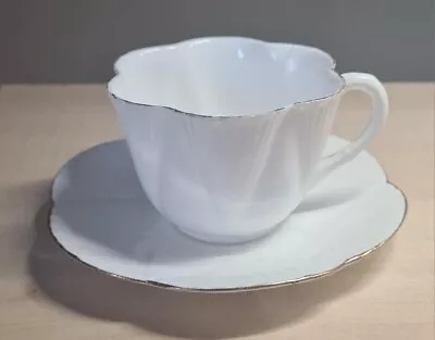 Buy Shelley Dainty White Small Fine Bone China Coffee Cup And Saucer 1895 Victorian • 5£
