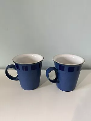 Buy Blue Denby Reflex Mugs X 2 - 3.75Inch Denby Pottery Cups Good Condition • 13.99£