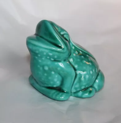 Buy Vintage Small Turquoise Ceramic Frog AP217 - Anglia Pottery - Very Collectable • 14£