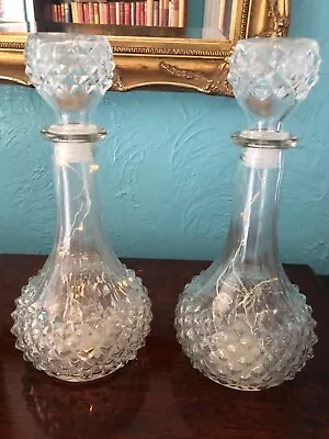 Buy 2 X  Vintage Cut Glass Decanters With Lights • 10£