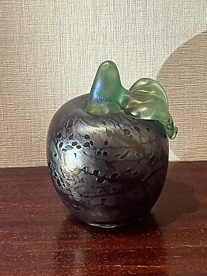 Buy Vintage Iridescent Glass Apple Signed Mtarfa • 14.50£