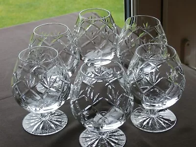 Buy 6 Webb Corbett PRINCE CHARLES Brandy Goblets  - Stamped - Ex Cond • 35.99£