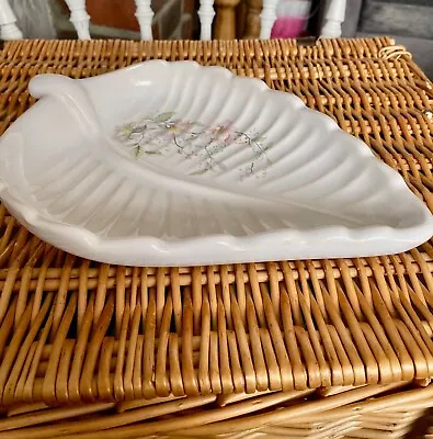Buy Denmead Pottery  Leaf Shaped Dish/serving Platter 10.5 X 6.5 Inch • 4.99£