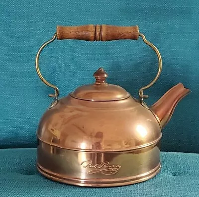 Buy Paul Revere Copper Kettle Vintage Tea Pot 1801 Revere Ware Wood Handle USA NY • 36.35£