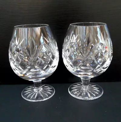 Buy 2  Royal Doulton Lead Crystal Brandy Glasses - Fans & Diagonals - 275 Ml • 11.99£