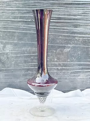 Buy Vintage Studio Glassware Vase Purple Footed Home Decor • 34.99£