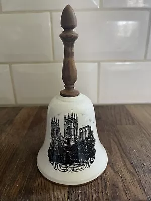 Buy Jason Works Nanrich Pottery Fine Bone China Bell With Wooden Handle York Minster • 10£