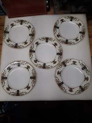 Buy Art Deco Crown Ducal Ware England Pattern 1491 Round 8  Dinner Plates 1915-1929 • 23.30£