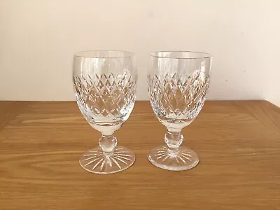 Buy 2 Waterford Crystal Boyne Claret Wine Glasses.Signed • 29.99£