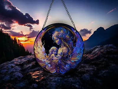 Buy 15cm Heavenly Embrace Ready To Hang Acrylic Stained Glass Window Suncatcher  • 8.99£