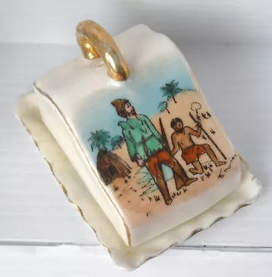 Buy Goss & Crested China: Robinson Crusoe Transfer On Gemma China Cheese Dish • 6.99£