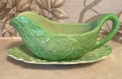 Buy Vintage Small Carlton Ware Green Cabbage Leaf Sauce Boat &  Saucer. Ex Con. • 6.50£