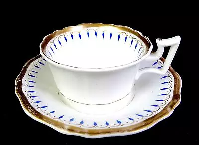 Buy Rockingham Works Brameld England Antique Old English 2 1/8  Cup & Saucer 1826-42 • 69.88£