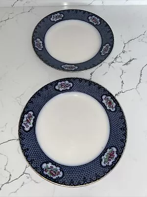 Buy Losol Ware Cranford Keeling Blue White Salad Plates (2) Antique • 4£