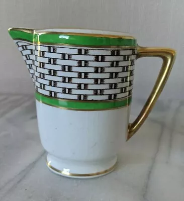 Buy Solian Ware Soho Pottery, Green/Gilt Art Deco Creamer Jug **VGC** 8.5 Cm Tall • 12£