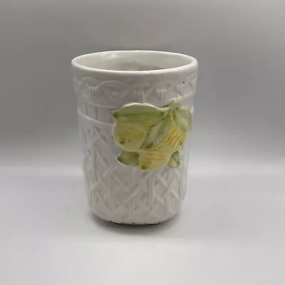 Buy Lemon Citrus Fruit Design White Ceramic Storage Pot • 2£