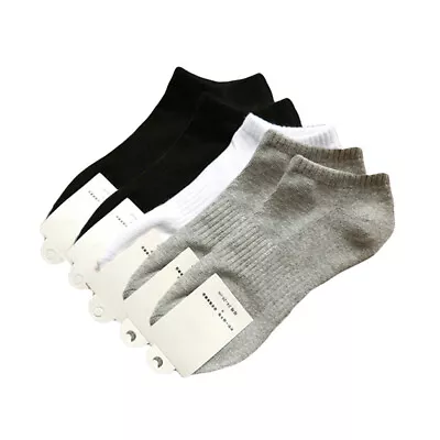 Buy 5 Pairs Socks Well-Absorbent Foot-ware Cotton Socks Men Socks Walking • 12.39£