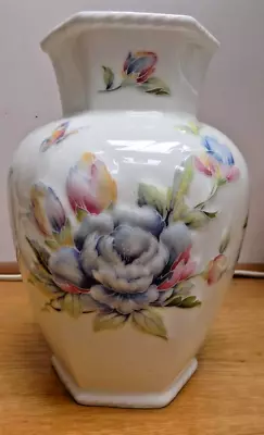 Buy Aynsley Bone China Celeste Vase  19cm Tall 7.5 Ins Vintage VGC • 6.99£