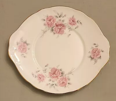 Buy Vintage Duchess Bone China, C1960 Pink Rose, Gold Edge Cake/Bread Plate EUC • 26.09£