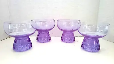 Buy 5 Vintage Purple Specialty Cocktail/Dessert Drinking Glasses Heavy Short 8oz • 111.83£