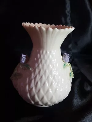 Buy Belleek Ireland Thistle Vase Gold Brown Markings  Vintage 1980-1992  • 1.49£
