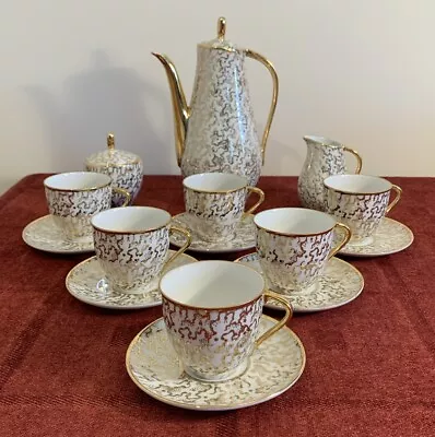 Buy 15 Piece L R Bavarian China Coffee Set, White With Gold Gilding  • 20£