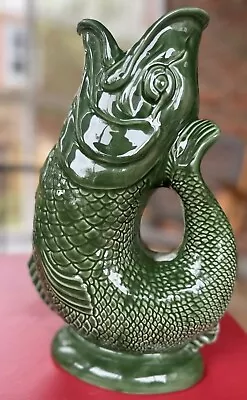 Buy VTG Dartmouth Devon England  Green Open Mouth Fish Pitcher Vase Mint Condition • 88.53£