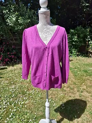 Buy Ladies Cardigan Laura Ashley Size 14 Purple • 5£