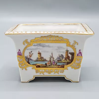 Buy Antique Sevres STYLE Seascape Planter Jardiniere Cachepot Small Flowers Gold • 186.72£