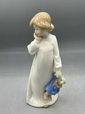 Buy Nao Lladro  Girl 1108 My Rag Doll Figurine Figurine Girl With Clown • 9.95£