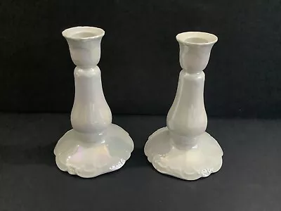 Buy Lovely Vintage Pair Of Shelley Lustre Ware 6 3/8” Candlesticks 1913-1926 • 0.99£