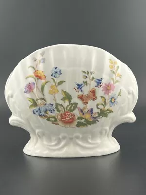 Buy Aynsley Bone China Shell Vase Cottage Garden Made In England • 12.99£