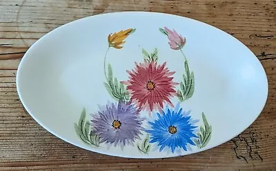 Buy Vintage Art Deco E. Radford Handpainted Anemones Oval Dish 21.5cm By 13cm • 4.99£