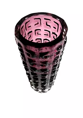 Buy Whitefriars Aztec Vase In Aubergine • 225£