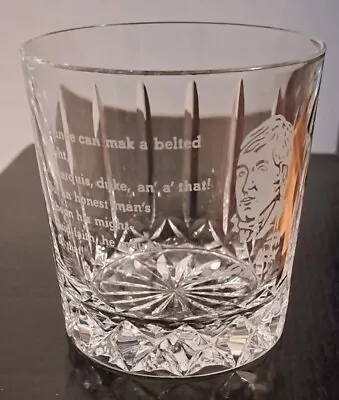 Buy Edinburgh Crystal Whiskey Glass With Rabbie Burns Poem Etched On It • 7.50£