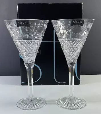 Buy Stuart Beaconsfield Crystal 7 3/4  Wine Glasses Set Of 2 Ireland  NEW • 214.33£