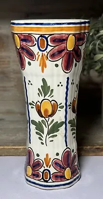 Buy Vintage Delft Holland Pottery Colorful Floral Hand Painted Bud Vase 5.25  Signed • 13.98£