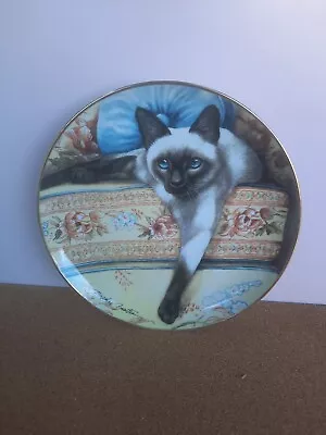 Buy Franklin Mint Heirloom Recommendation,  Siamese Cat, BLUE EYES, By Daphne Baxter • 4£