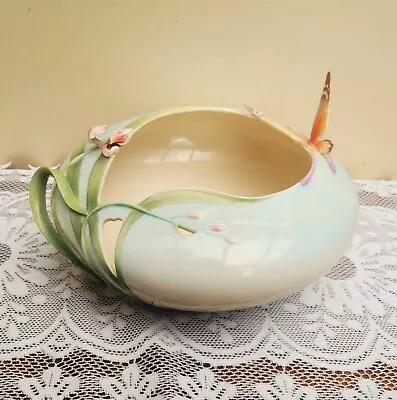 Buy Franz Porcelain Butterfly Centerpiece Bowl, Stunning 3D Bowl Flowers XP1906 • 155£