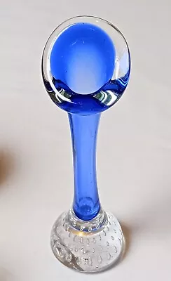 Buy Vintage Swedish Aseda Scandi Art Bubble Controlled Bud Vase - Royal Blue  • 14.99£
