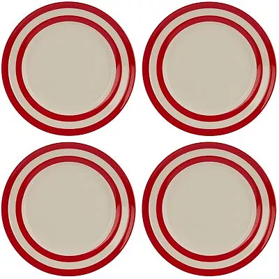 Buy NEW Cornishware Breakfast Plate Red 22cm Set 4pce • 77.09£