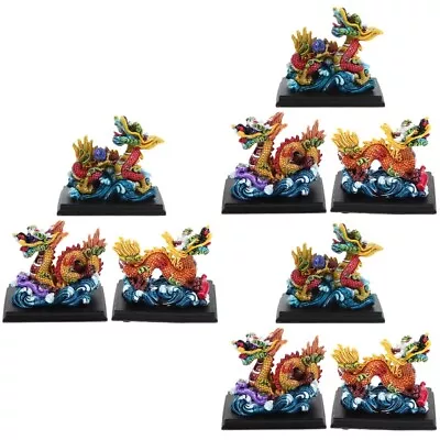 Buy 3 PCS Chinese Dragon Statue Animal Lucky Ornament Resin Crafts Travel • 51.99£