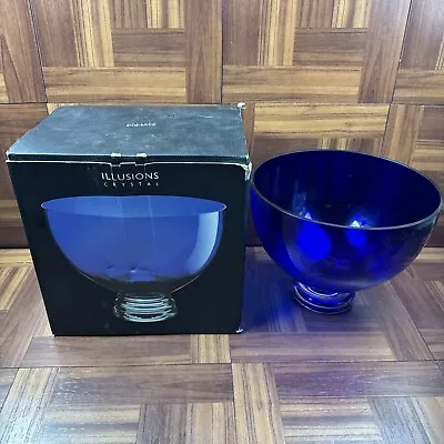 Buy Beautiful Barski Cobalt Blue Glass Crystal Pedestal Footed Bowl • 55.92£