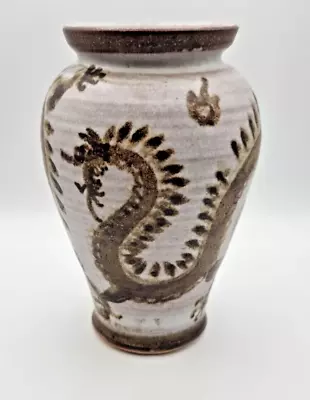 Buy Vintage Studio Pottery Vase Dragon Design Signed Mablethorpe Pottery Art Ceramic • 14.99£