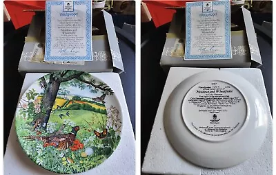 Buy Wedgwood 1987 China Plate “Meadows And Wheatfields” By Colin Newman BOXED • 7.99£
