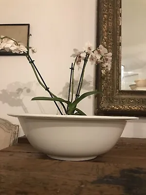 Buy Antique Porcelain Burleigh Ware Large White Round Wash Bowl Planter • 30£