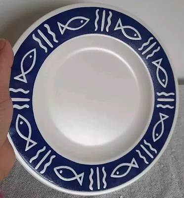 Buy Hornsea Pottery Oceana Blue Fish Plate 9  Diameter  • 15£