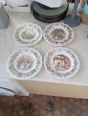 Buy X4 Brambly Hedge Royal Doulton 4 Seasons Plates. Spring, Summer, Autumn, Winter  • 29.99£