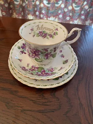 Buy ROYAL ALBERT Trio Set - Flower Of The Month - Violets - February • 2.20£